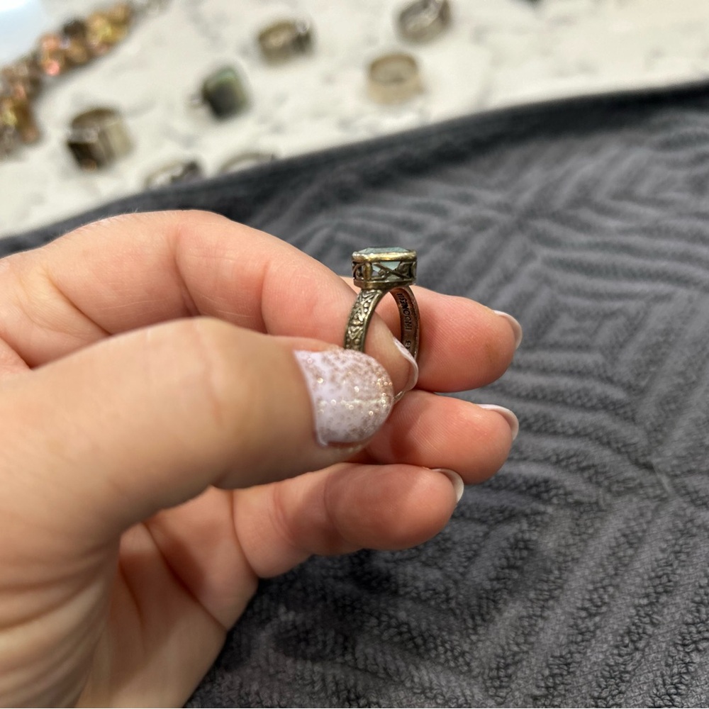 SILPADA Size 7 aquamarine and silver ring .925